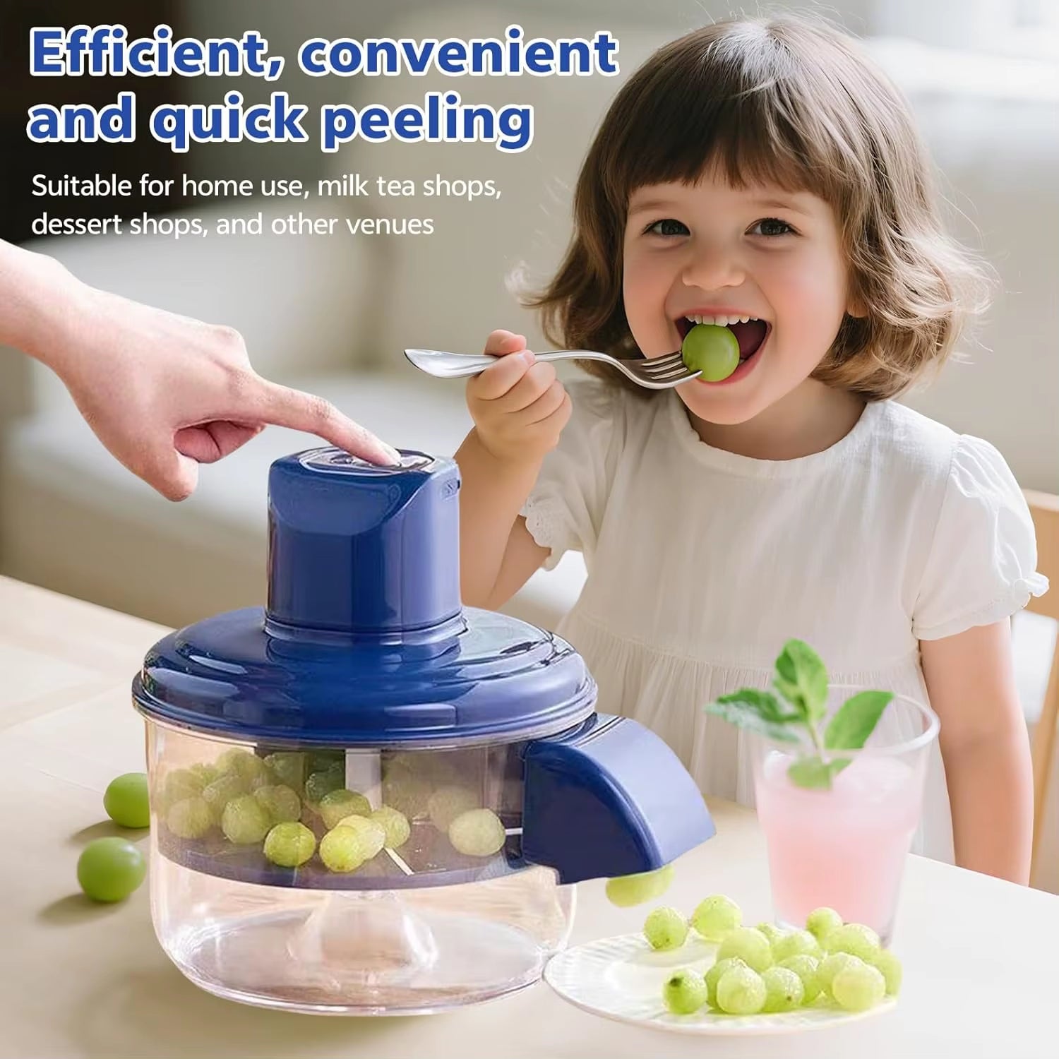 Household Rechargeable Fruit Peeling Machine Automatic Small Fruit Garlic Peeler Machine Electric Fruit Garlic Peeling Machine