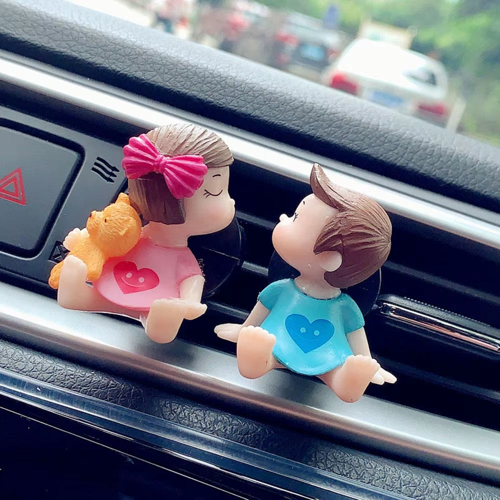 Couple Car Air Vent Freshener Perfume Clip Aromas Diffuser Decor Air Conditioning Perfume Clip Flavoring Valentine&