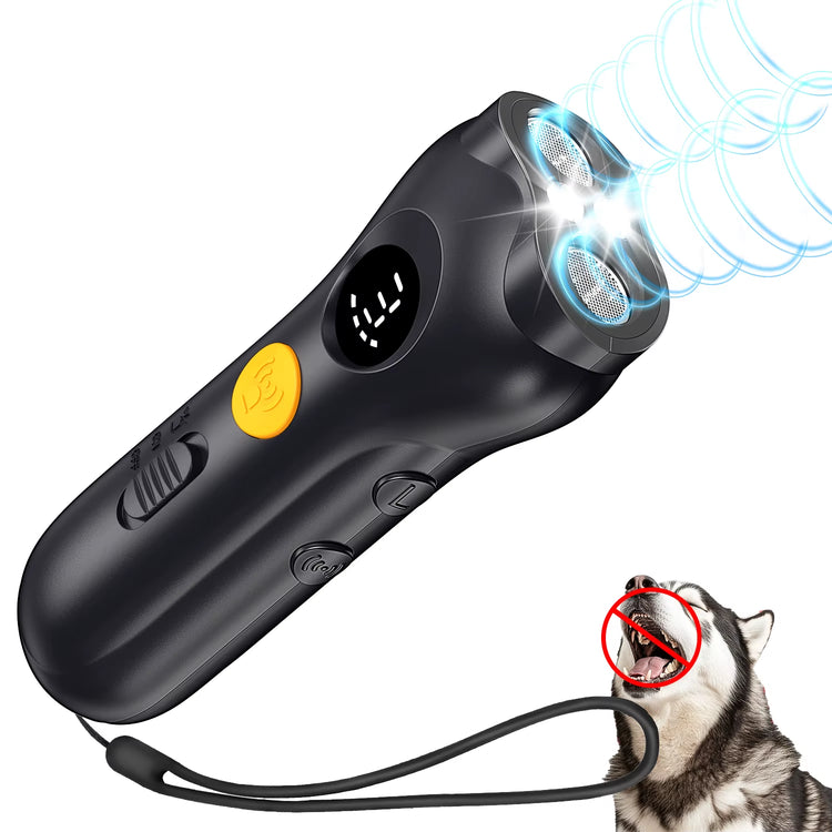 2025 Factory Wholesale 50Ft Dog Repeller Ultrasonic with 3 Training Modes 2 Flashlight Modes Humane Device for Dog Bark Control