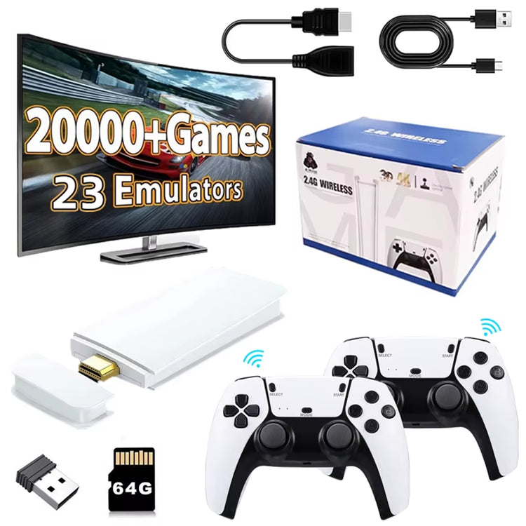 M15 4K Game Stick Mini Video Games Consoles Retro Handheld 20000 Games Player HD Video Game Stick 2.4G Double Wireless Controlle