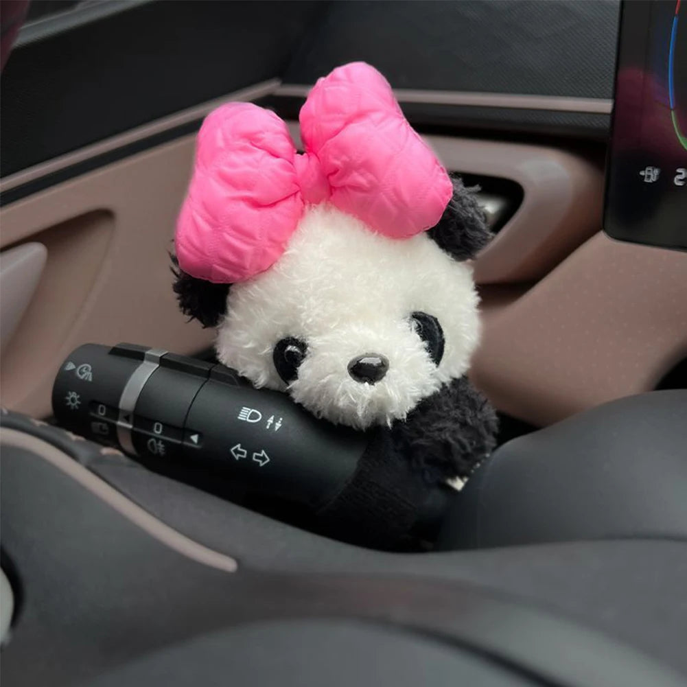 Car Cute Wiper Ornaments Plush Doll Capybara Panda Cat Turn Signal Switch Ornament Car Interior Decoration Accessories