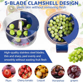 Household Rechargeable Fruit Peeling Machine Automatic Small Fruit Garlic Peeler Machine Electric Fruit Garlic Peeling Machine