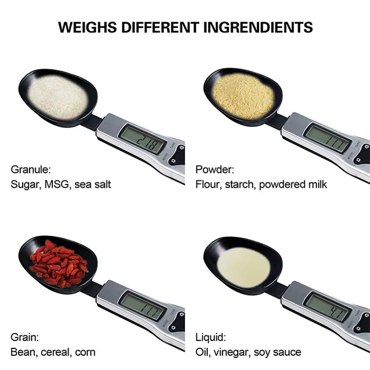 Household New Innovative Digital Tech Cool Kitchen Accessories Electronic Pet Spoon Weight Scale Home Gadgets Abs
