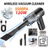 PCMOS 1PC Wireless Vacuum Cleaner Dual Use for Home and Car 120W High Power Powerful Vacuum Cleaner Black