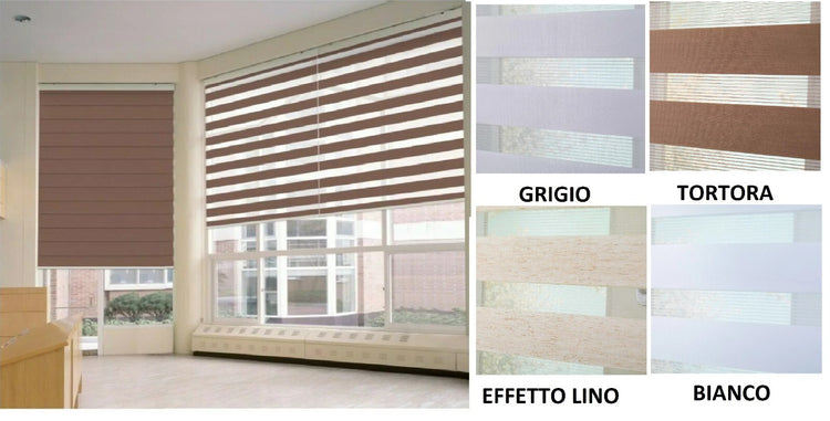 TENDA a RULLO DAY E NIGHT GIORNO E NOTTE COPRENTE COMANDO CATENELLA LINEA ORO