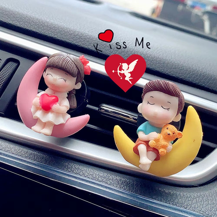 Couple Car Air Vent Freshener Perfume Clip Aromas Diffuser Decor Air Conditioning Perfume Clip Flavoring Valentine&