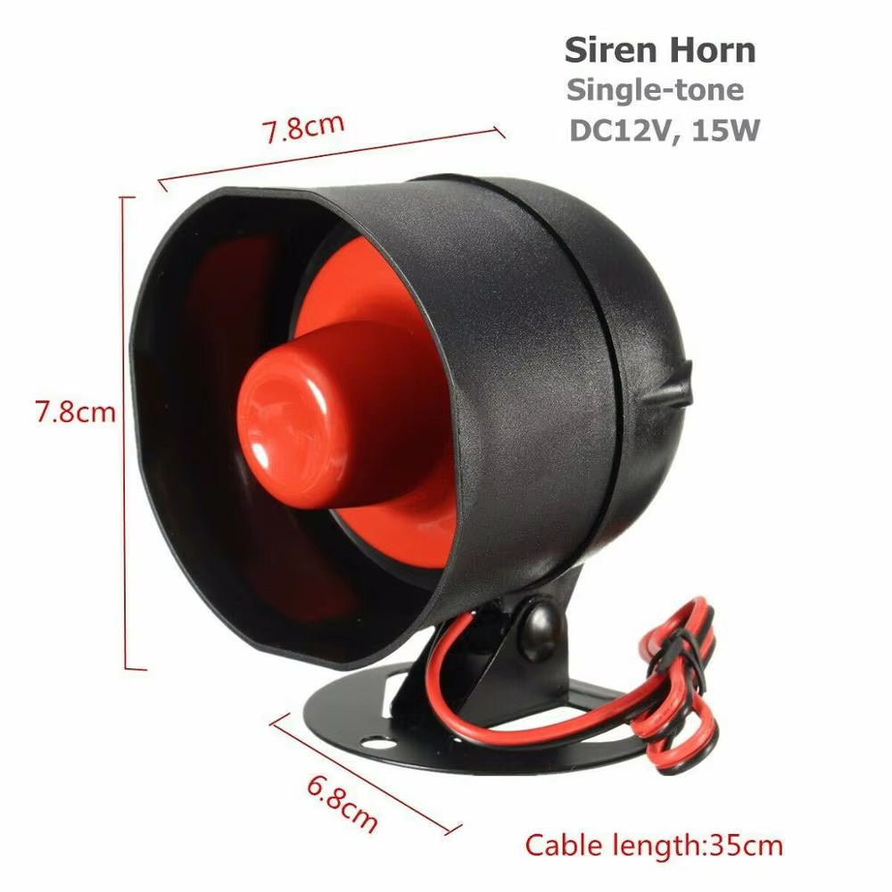 Car Anti-Theft Alarm 1-Way Vehicle Alarm System Protection Security System Keyless Entry Siren + 2 Remote Control Burglar Alarm