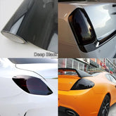 Smoke Matte Black Headlight Film Taillight Tint Fog Light Vinyl Film Rear Lamp Tinting Film for Vehicle Motorcycle Light