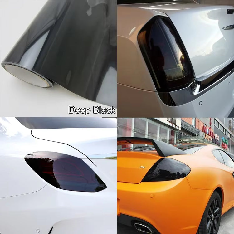 Smoke Matte Black Headlight Film Taillight Tint Fog Light Vinyl Film Rear Lamp Tinting Film for Vehicle Motorcycle Light