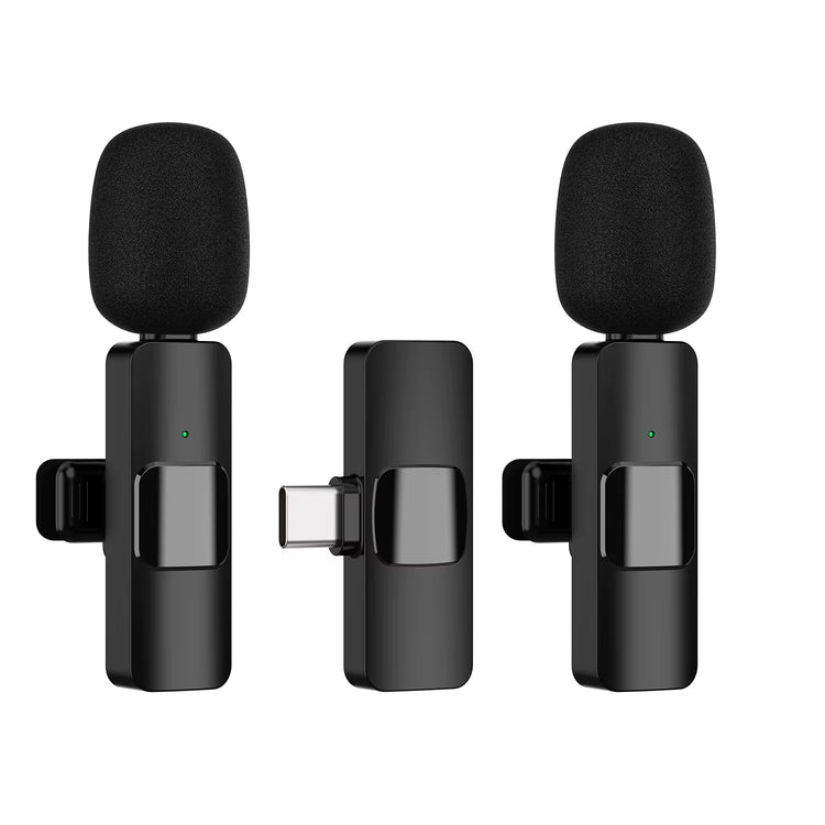 New Wireless Lavalier Microphone Portable Audio Video Recording Mini Mic for Iphone Android Live Broadcast Gaming Phone Mic