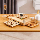 Popular Service Tray Cheese Board Set Bamboo Cooked Food Board with Stainless Steel Knife Gift for Home Use