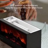 Simulated Fireplace Aroma Diffuser Essential Oil Flame Air Humidifier Remote Control Colorful Ambiance Night Light Creative Gift