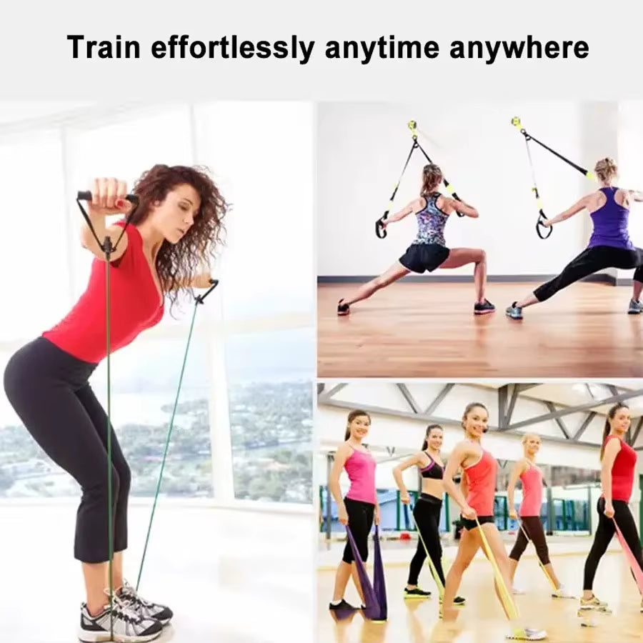 5 Levels Resistance Bands with Handles Training Resistance Pull up Band Gym Resistance Band Exercise Rubber LLD07