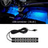 2 in 1 LED Car Neon Light Foot Light LED Interior Decoration Backlight Cigarette Lighter USB Atmosphere Lamp Vehicle Accessories