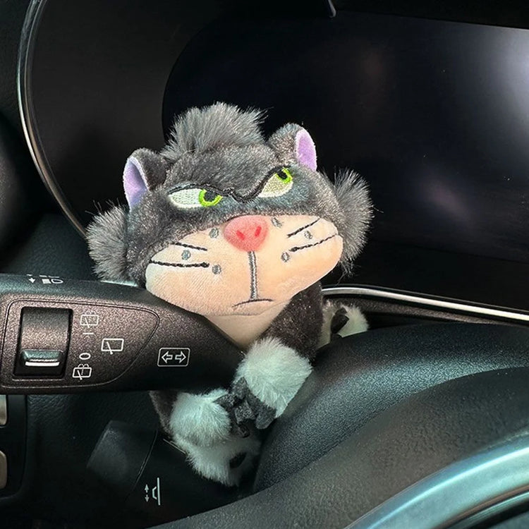 Car Cute Wiper Ornaments Plush Doll Capybara Panda Cat Turn Signal Switch Ornament Car Interior Decoration Accessories