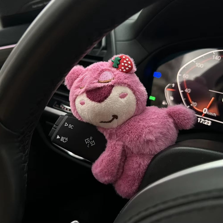 Car Cute Wiper Ornaments Plush Doll Capybara Panda Cat Turn Signal Switch Ornament Car Interior Decoration Accessories