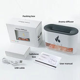 250Ml Air Humidifier Electric Ultrasonic USB 7 Color Flame Humidifier Essential Oil Fire Aroma Diffusers