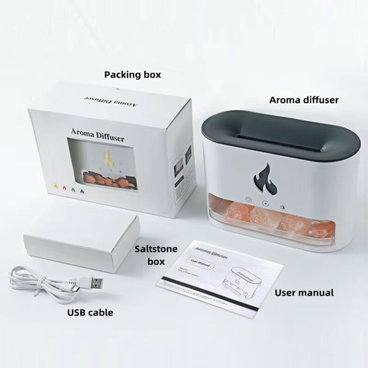 250Ml Air Humidifier Electric Ultrasonic USB 7 Color Flame Humidifier Essential Oil Fire Aroma Diffusers
