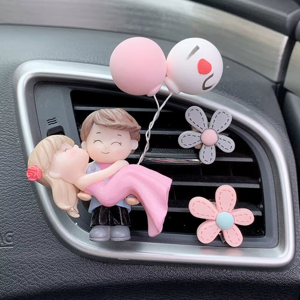 Couple Car Air Vent Freshener Perfume Clip Aromas Diffuser Decor Air Conditioning Perfume Clip Flavoring Valentine&