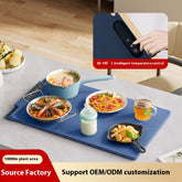 Hot Dish Electric Square Rice Plate Non-Slip Silicone Flexible Chopping Board Rollable Foldable Dining Table Constant Heating