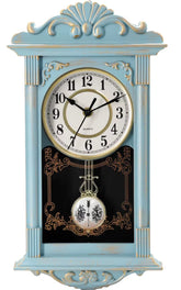 Home Decorative European Retro Wooden Plastic Pendulum Hot Sale Gift Plastic Wall Clock