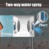 Two-Way Water Spray Smart Robot Window Washer W6 Anti-Drop 10 Language Options Remote Control Electric for Household Car Use