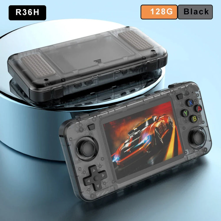BOYHOM New R36H Handheld Game Console 3.5-Inch IPS Screen Linux RK3326 Retro Video Games Player 3000 Mah 64G 10000+ Classic Game