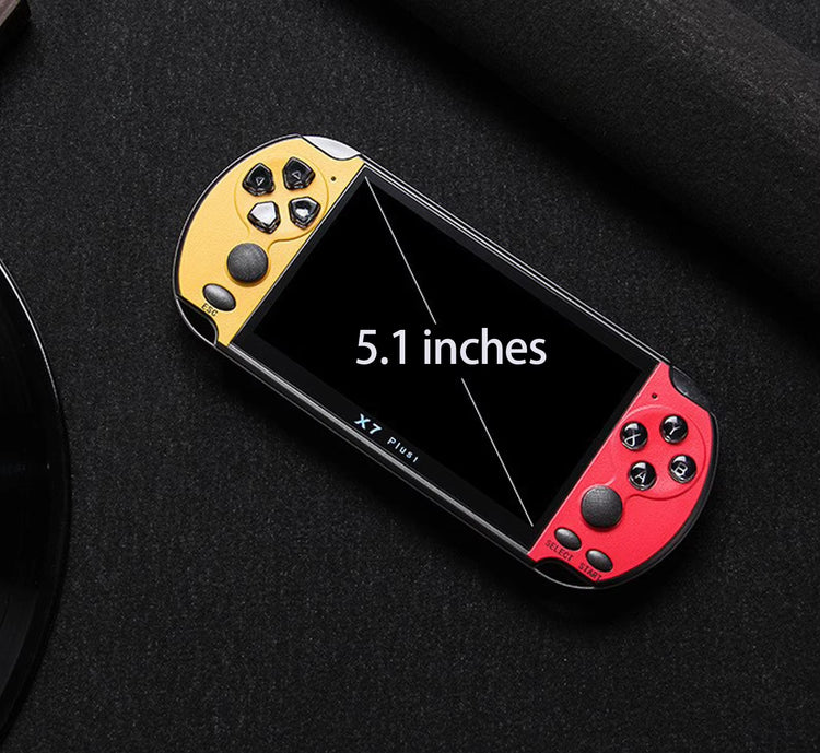 X7/X7Plus Portable Gaming Console, 4.3/5.1-Inch HD Screen, Portable Audio-Video Player, Classic Games, over 10,000 Free Built-