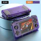 BOYHOM New R36H Handheld Game Console 3.5-Inch IPS Screen Linux RK3326 Retro Video Games Player 3000 Mah 64G 10000+ Classic Game