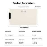Hot Dish Electric Square Rice Plate Non-Slip Silicone Flexible Chopping Board Rollable Foldable Dining Table Constant Heating