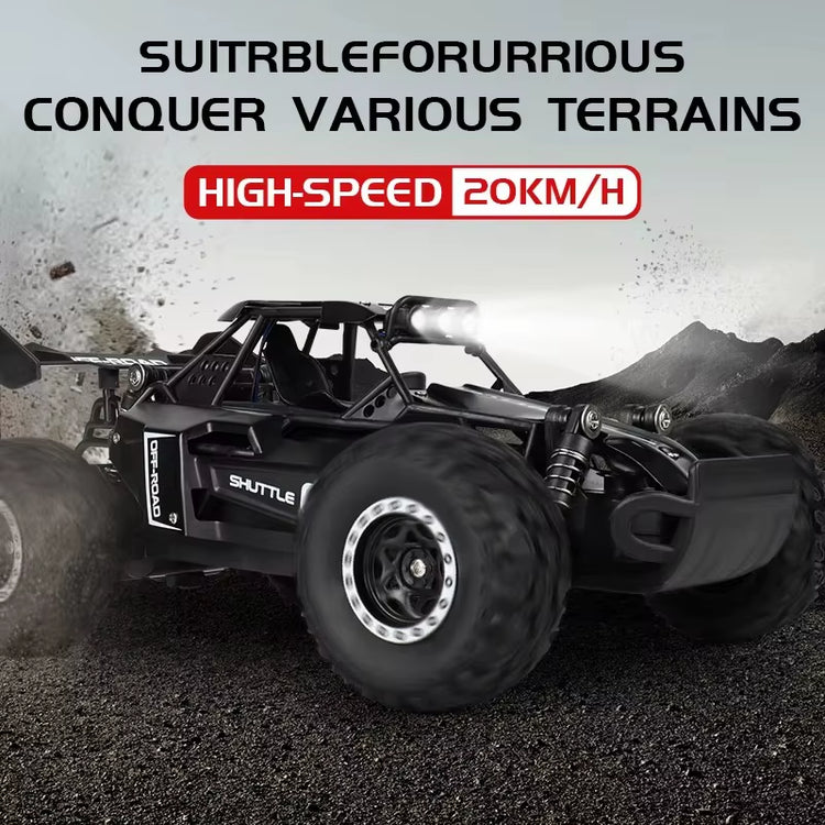 Remote Control Car RC Drift Racing 1:16 Vehicle off Road Alloy 2.4G Radio High-Speed Trucks with LED Light Climbing Gift Kid Toy