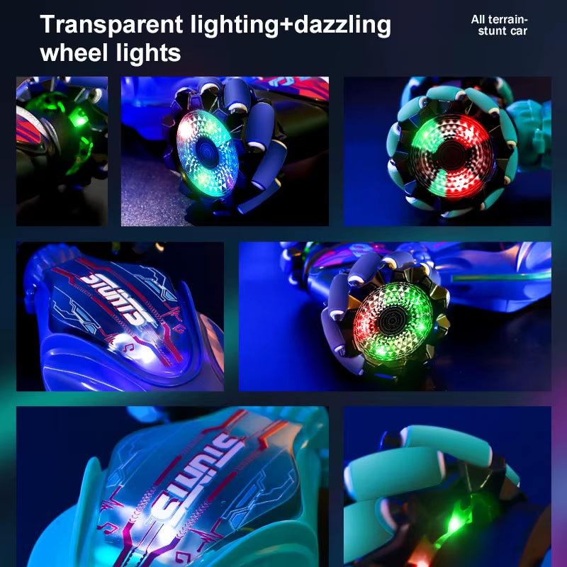 Gesture-Sensing Stunt Remote Control Car Lights and Music One-Click Transformation Toy Car Children&