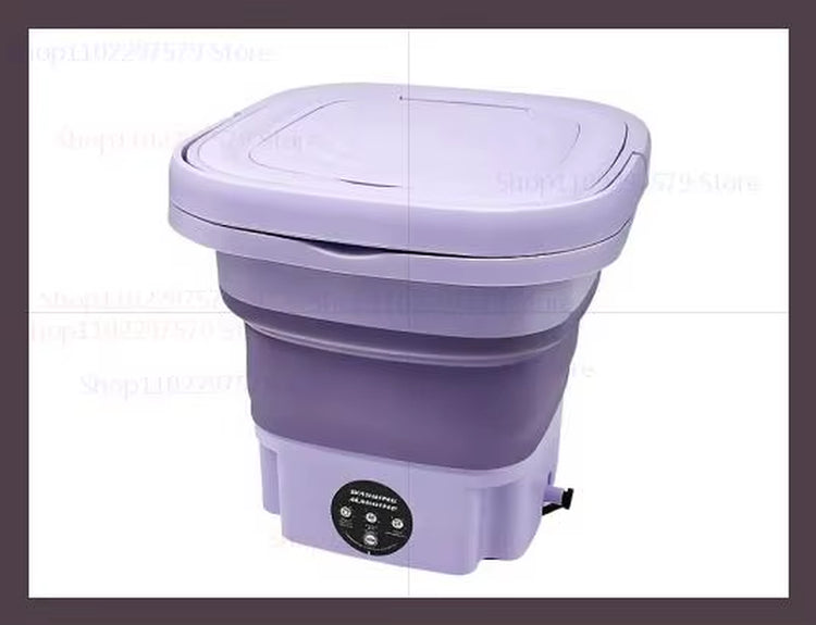 Portable Small Foldable Washing Machine with Spin Dryer for Socks Underwear Washer Household Mini Washing Machine EU Plug