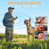 2025 Factory Wholesale 50Ft Dog Repeller Ultrasonic with 3 Training Modes 2 Flashlight Modes Humane Device for Dog Bark Control
