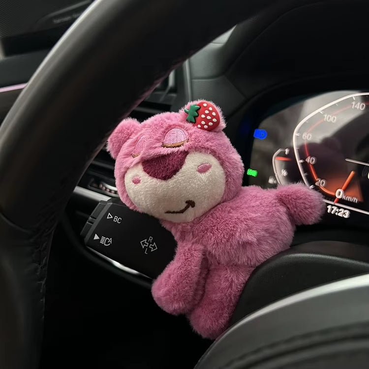 Car Cute Wiper Ornaments Plush Doll Capybara Panda Cat Turn Signal Switch Ornament Car Interior Decoration Accessories