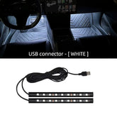 2 in 1 LED Car Neon Light Foot Light LED Interior Decoration Backlight Cigarette Lighter USB Atmosphere Lamp Vehicle Accessories