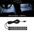2 in 1 LED Car Neon Light Foot Light LED Interior Decoration Backlight Cigarette Lighter USB Atmosphere Lamp Vehicle Accessories