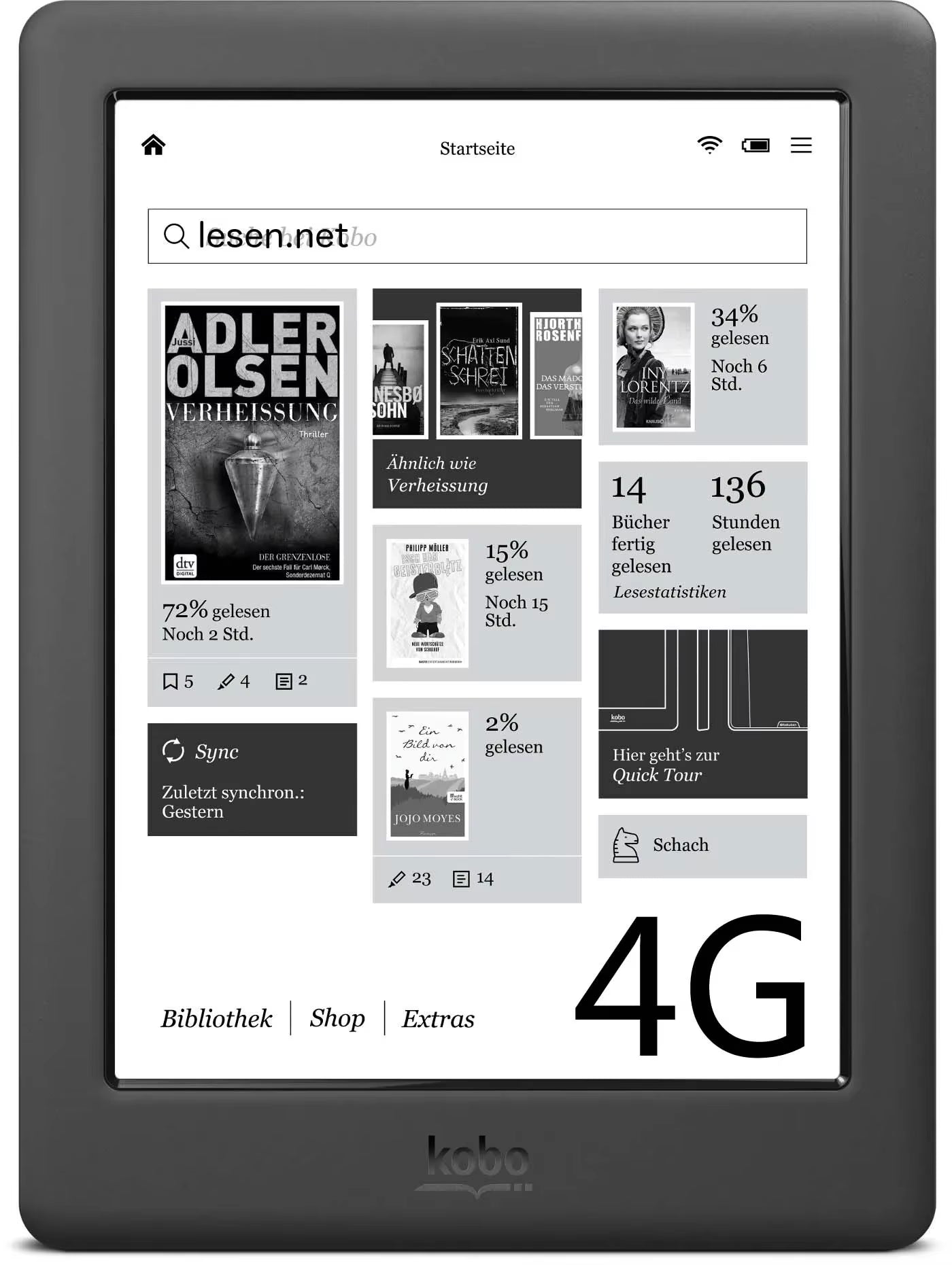 Kobo Glo HD 6" Ereader 300PPI KOBO N437 E-Ink Carta E-Book Reader 4G/16G/32G Touch Electronic Book 1448X1072 Kindle Onyx Tolino