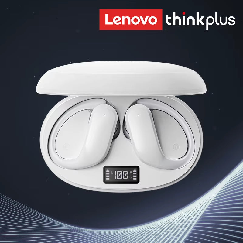 AI Translator Earbud Lenovo XT55 OWS Bluetooth 5.4 Wireless Noise Reduction HD Call Translation Headphones for Travel with Mic