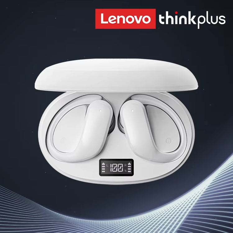 AI Translator Earbud Lenovo XT55 OWS Bluetooth 5.4 Wireless Noise Reduction HD Call Translation Headphones for Travel with Mic
