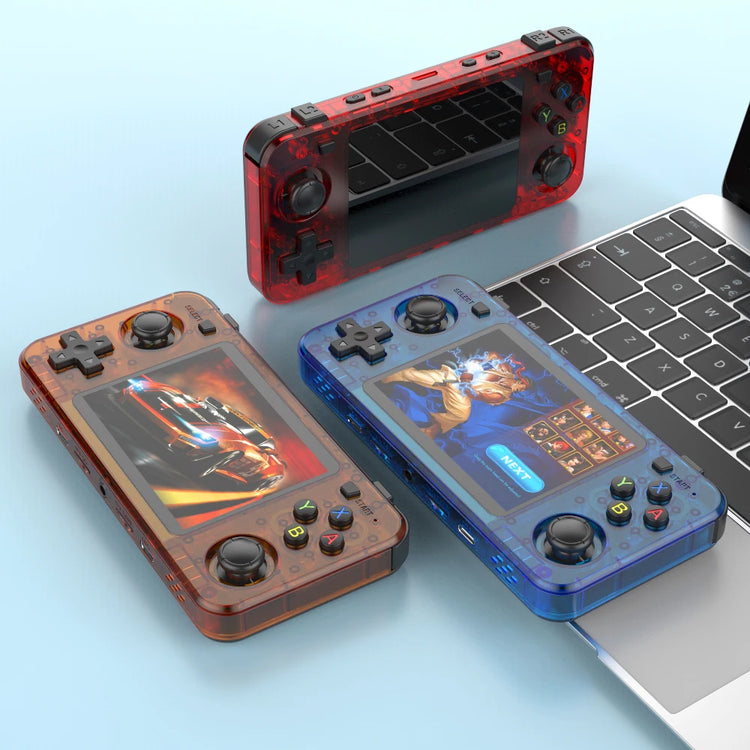 BOYHOM New R36H Handheld Game Console 3.5-Inch IPS Screen Linux RK3326 Retro Video Games Player 3000 Mah 64G 10000+ Classic Game