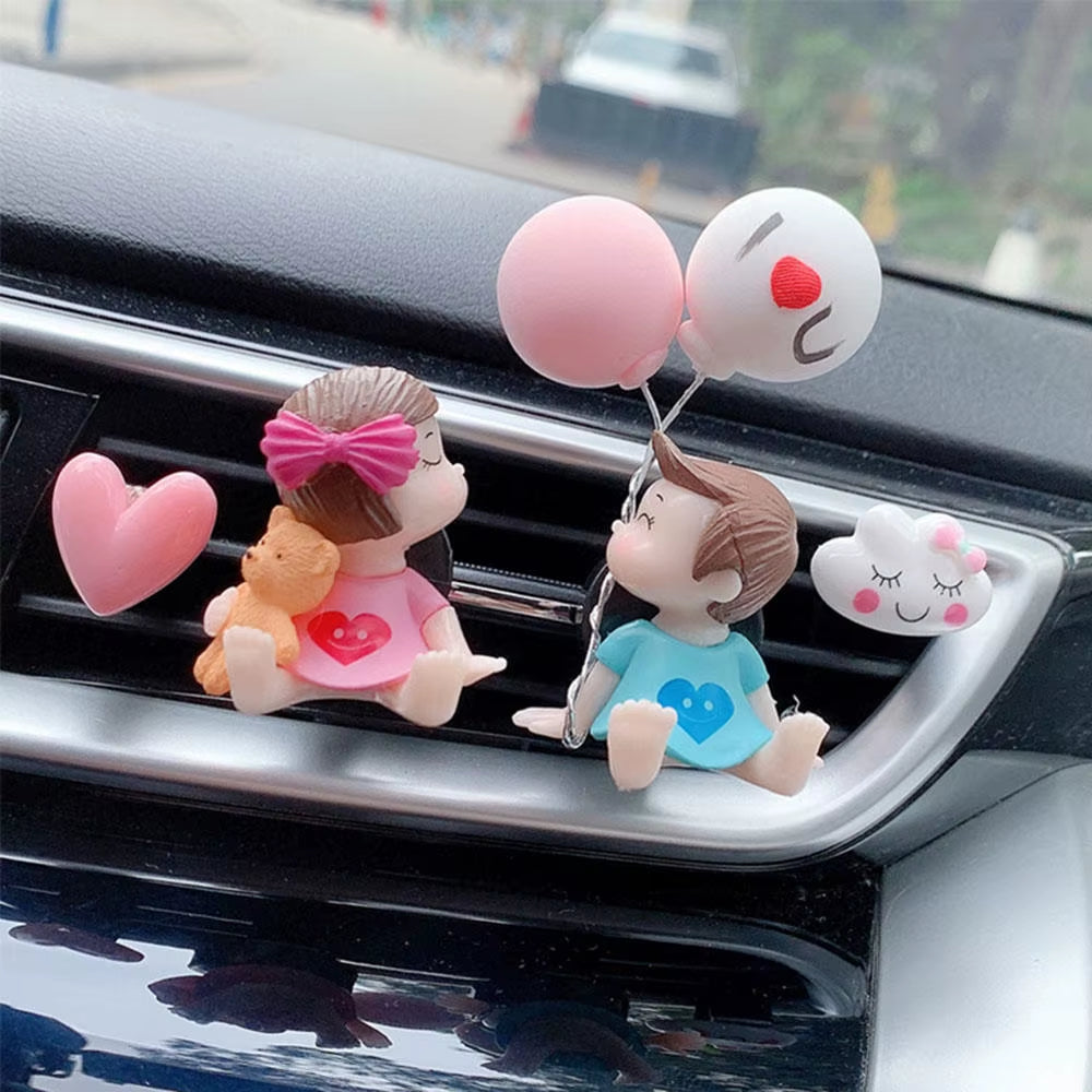 Couple Car Air Vent Freshener Perfume Clip Aromas Diffuser Decor Air Conditioning Perfume Clip Flavoring Valentine&