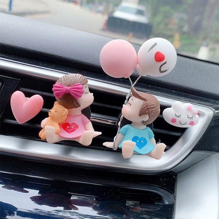 Couple Car Air Vent Freshener Perfume Clip Aromas Diffuser Decor Air Conditioning Perfume Clip Flavoring Valentine&