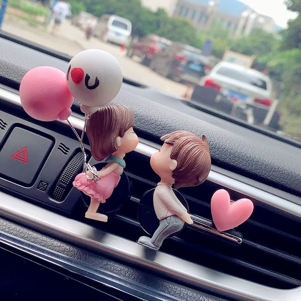 Couple Car Air Vent Freshener Perfume Clip Aromas Diffuser Decor Air Conditioning Perfume Clip Flavoring Valentine&