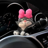 Car Cute Wiper Ornaments Plush Doll Capybara Panda Cat Turn Signal Switch Ornament Car Interior Decoration Accessories