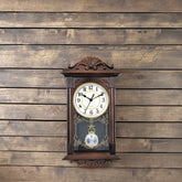 Home Decorative European Retro Wooden Plastic Pendulum Hot Sale Gift Plastic Wall Clock