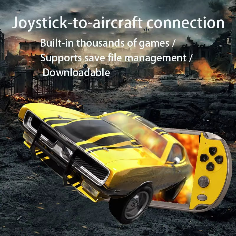 X7/X7Plus Portable Gaming Console, 4.3/5.1-Inch HD Screen, Portable Audio-Video Player, Classic Games, over 10,000 Free Built-