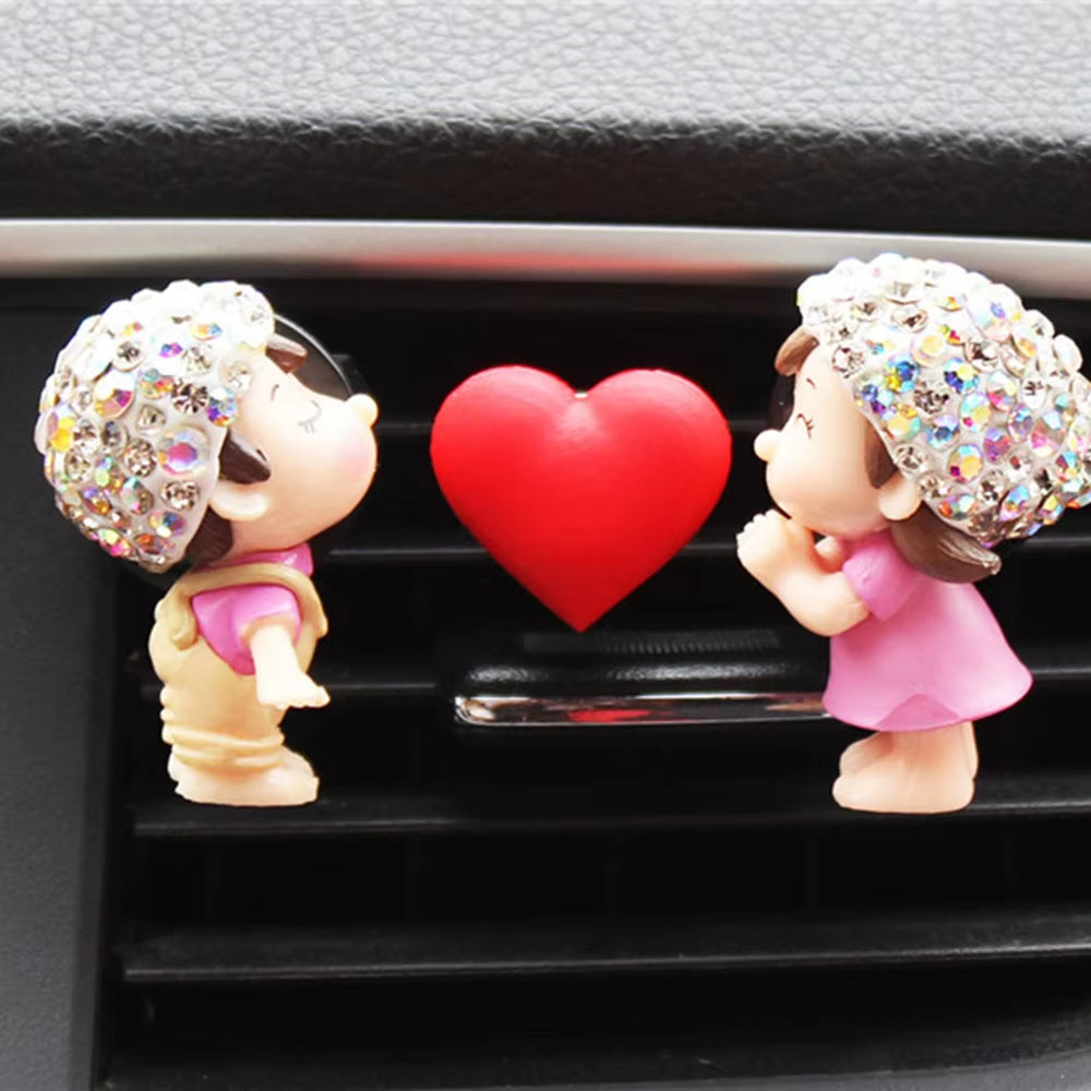 Couple Car Air Vent Freshener Perfume Clip Aromas Diffuser Decor Air Conditioning Perfume Clip Flavoring Valentine&