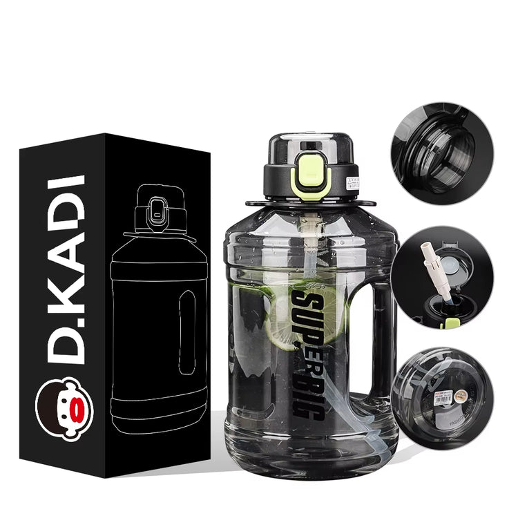 2.2 L Large Water Tritan Sports Running Plastic Bottle Gym Jug Custom Logo BPA Free Leakproof for Fitness Bottles Gallon Jugs