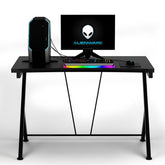 Scrivania Gaming Ergonomica Da 116Cm, Scrivania Multiuso per PC Con Struttura in Metallo Nero